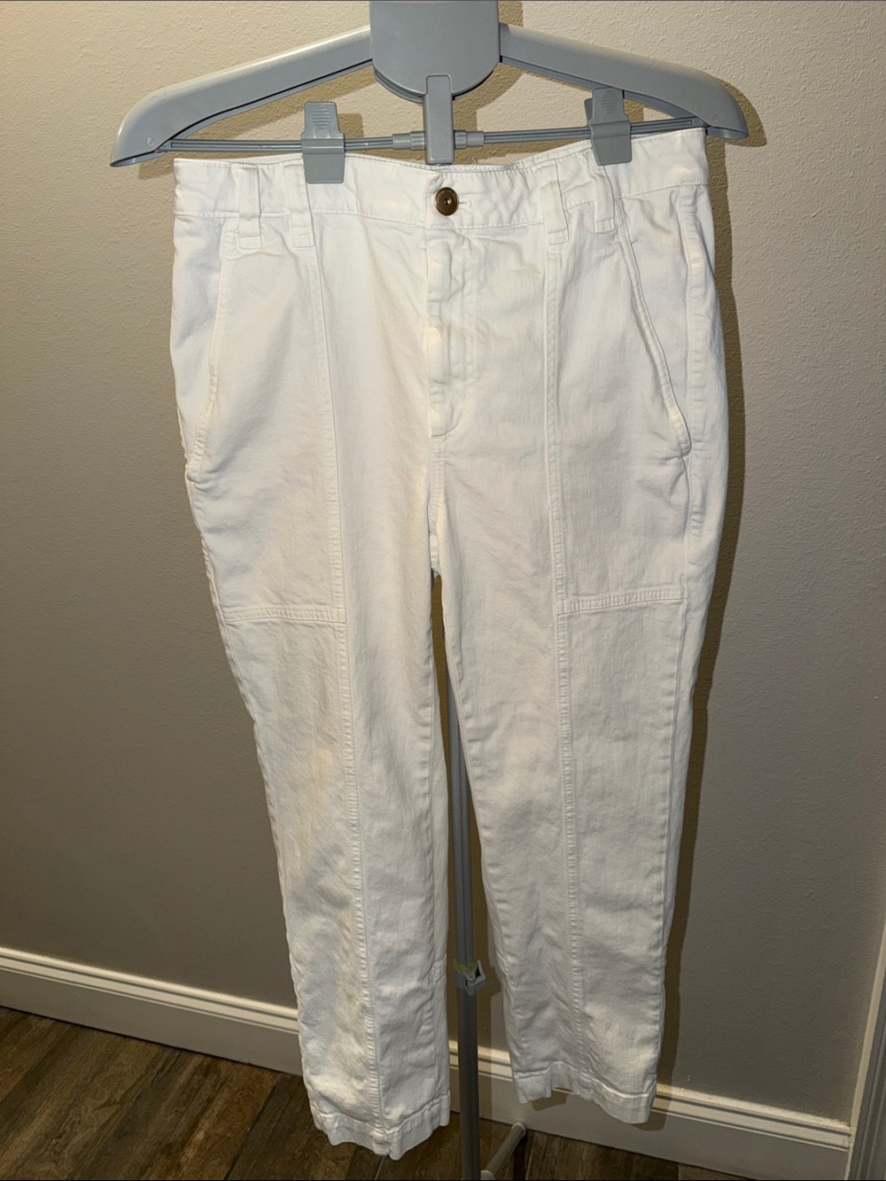 Brunello Cucinelli White Cropped Straight-Leg Pants